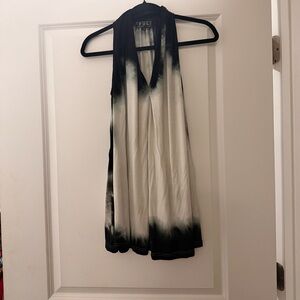 POL Monochrome Sleeveless Tie-Dye Top
